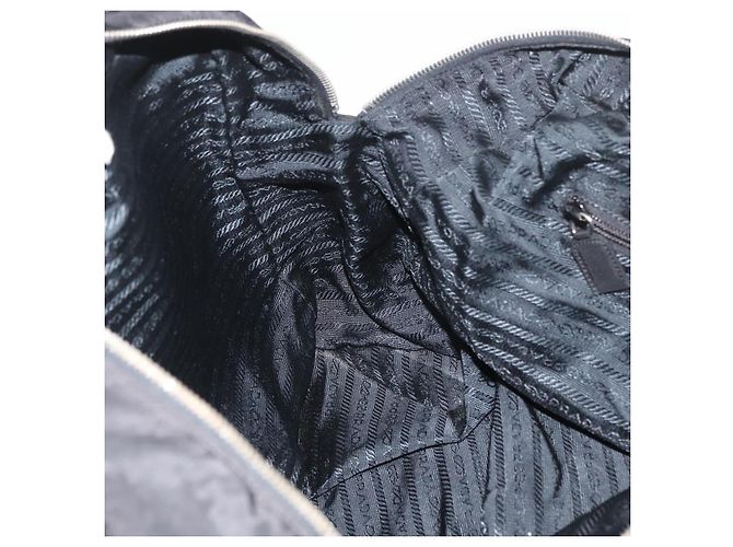 PRADA Tote Bag Nylon Schwarz Silber Auth 176645 - Ansicht 22