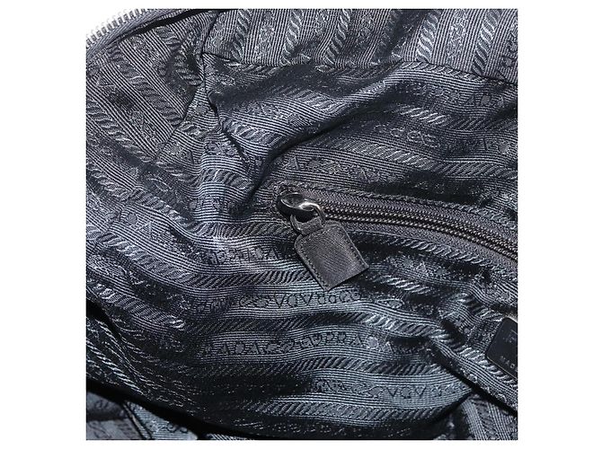 PRADA Tote Bag Nylon Schwarz Silber Auth 176645 - Ansicht 23