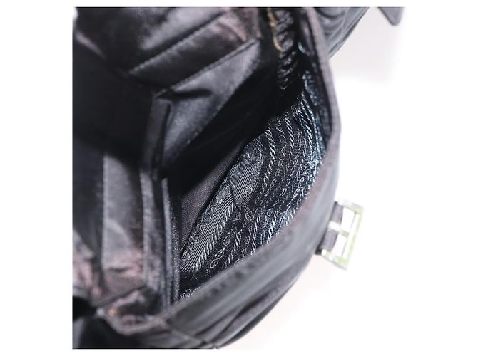 PRADA Tote Bag Nylon Schwarz Silber Auth 176645 - Ansicht 25