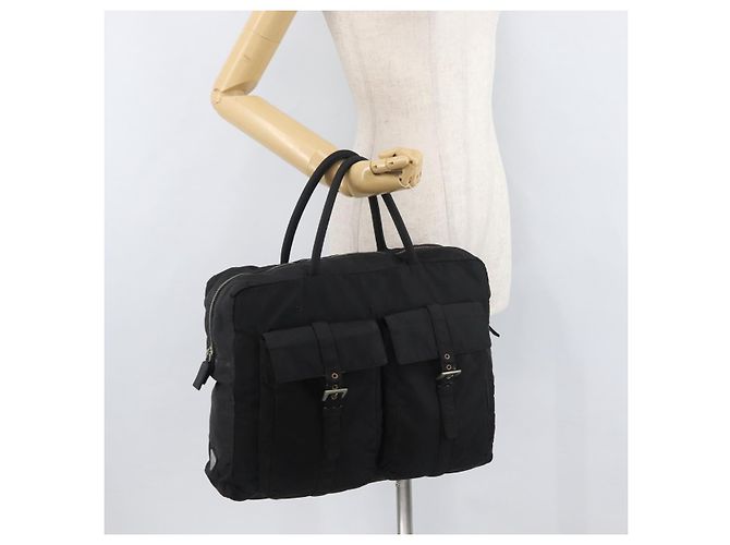 PRADA Tote Bag Nylon Schwarz Silber Auth 176645 - Ansicht 26