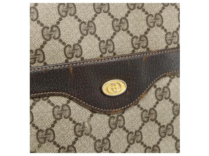 Borsa Tote GUCCI GG Supreme Web Sherry Line PVC Beige Red 16 002 4487 Auth 177774 - vista 14