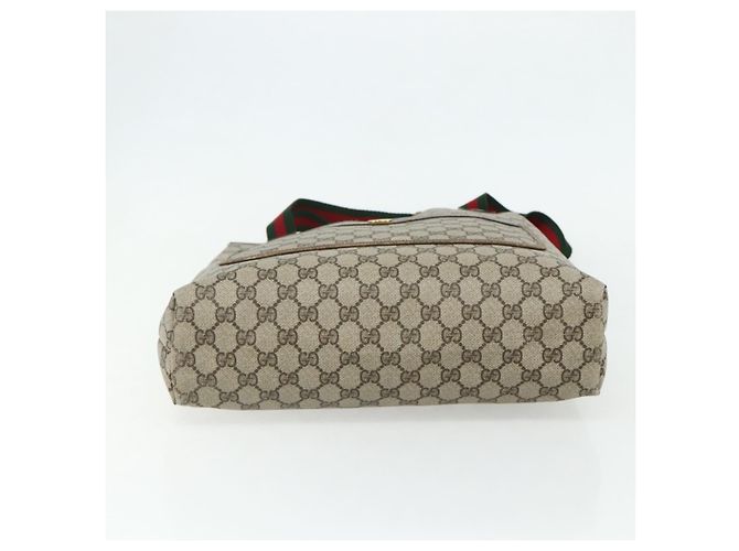 Borsa Tote GUCCI GG Supreme Web Sherry Line PVC Beige Red 16 002 4487 Auth 177774 - vista 9