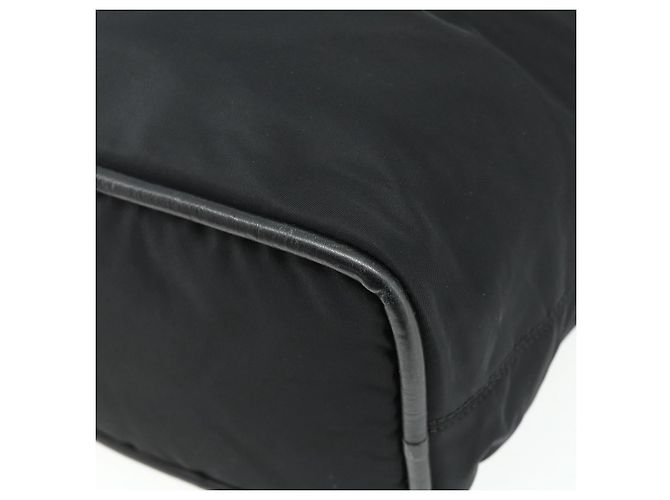 Céline Borsa a mano CELINE Circle Nylon Nero Oro Auth 177318A D'oro - vista 15