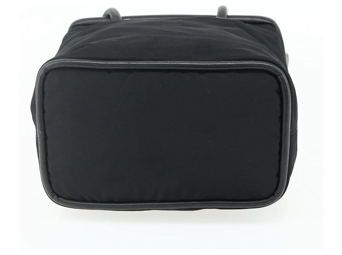Céline Borsa a mano CELINE Circle Nylon Nero Oro Auth 177318A D'oro - vista 5