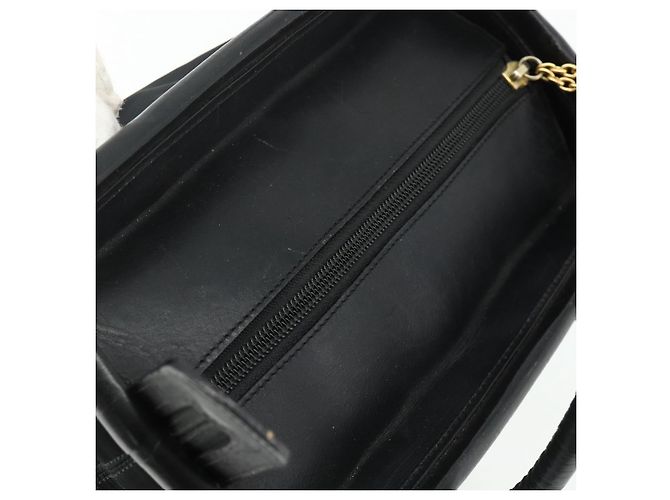 Céline Borsa a mano CELINE Circle Nylon Nero Oro Auth 177318A D'oro - vista 6