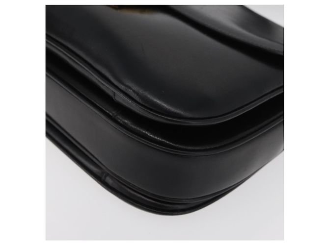 Céline Bolsa de Ombro CELINE em Couro Preto com Detalhes Dourados Auth 178275 - vista 14
