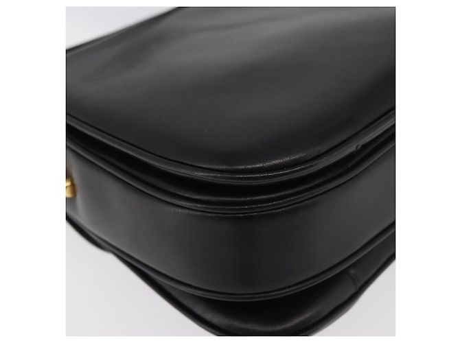 Céline Bolsa de Ombro CELINE em Couro Preto com Detalhes Dourados Auth 178275 - vista 15