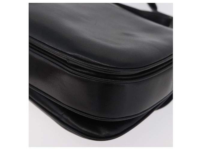Céline Bolsa de Ombro CELINE em Couro Preto com Detalhes Dourados Auth 178275 - vista 16