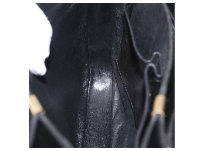 Céline Bolsa de Ombro CELINE em Couro Preto com Detalhes Dourados Auth 178275 - vista 20