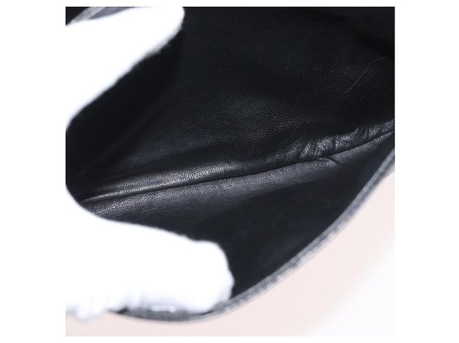 Céline Bolsa de Ombro CELINE em Couro Preto com Detalhes Dourados Auth 178275 - vista 21