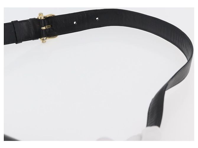Céline Bolsa de Ombro CELINE em Couro Preto com Detalhes Dourados Auth 178275 - vista 8