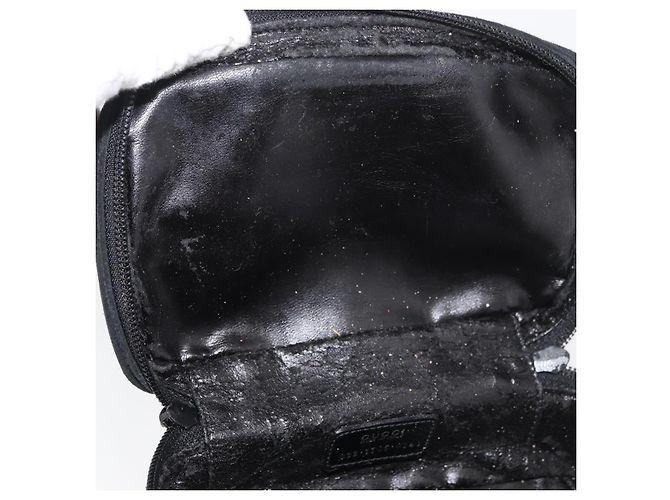 GUCCI Horsebit Vanity Tasche Wildleder Schwarz Silber 032 1705 0141 Auth bs34967 - Ansicht 10