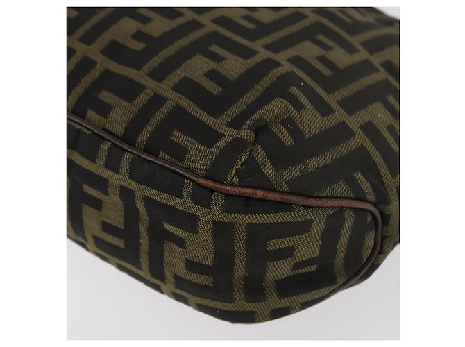 Borsa a Mano FENDI Zucca Canvas Nero Marrone Auth bs34584 - vista 14