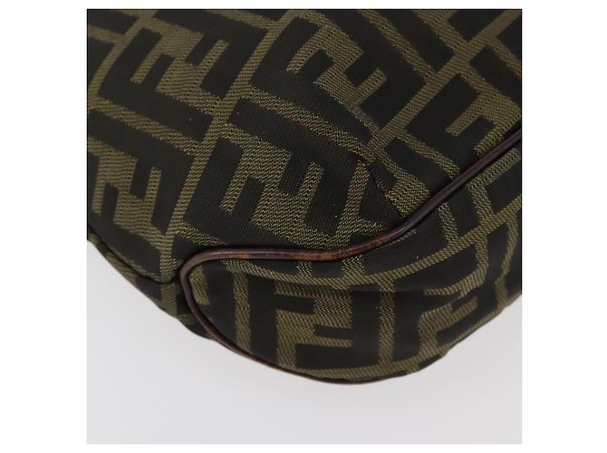 Borsa a Mano FENDI Zucca Canvas Nero Marrone Auth bs34584 - vista 15
