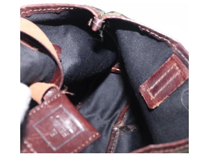 Borsa a Mano FENDI Zucca Canvas Nero Marrone Auth bs34584 - vista 18