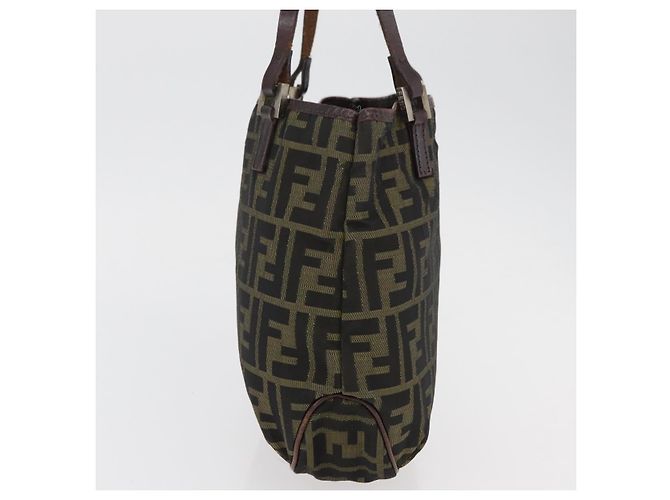 Borsa a Mano FENDI Zucca Canvas Nero Marrone Auth bs34584 - vista 3