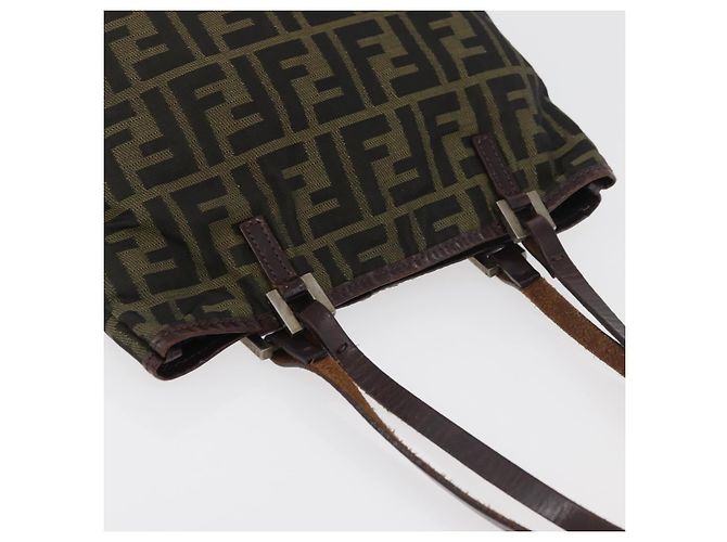 Borsa a Mano FENDI Zucca Canvas Nero Marrone Auth bs34584 - vista 6