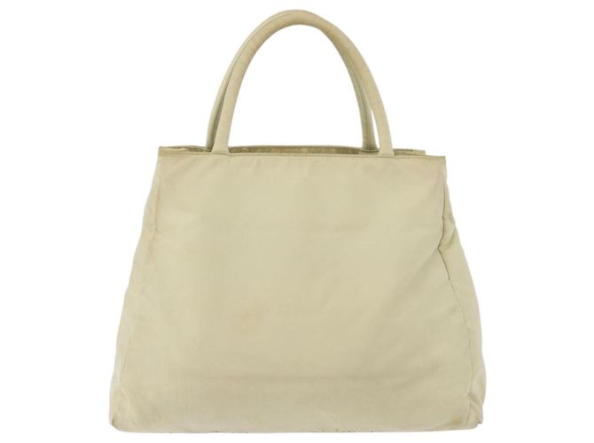 PRADA Handtasche Nylon Beige Silber Auth bs34795 - Ansicht 2