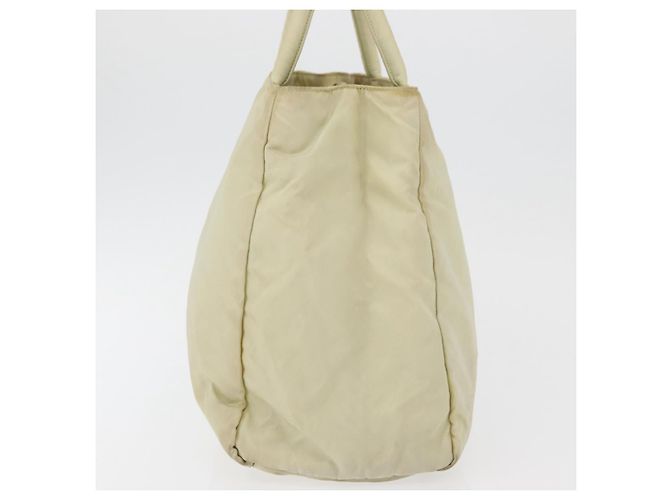 PRADA Handtasche Nylon Beige Silber Auth bs34795 - Ansicht 3
