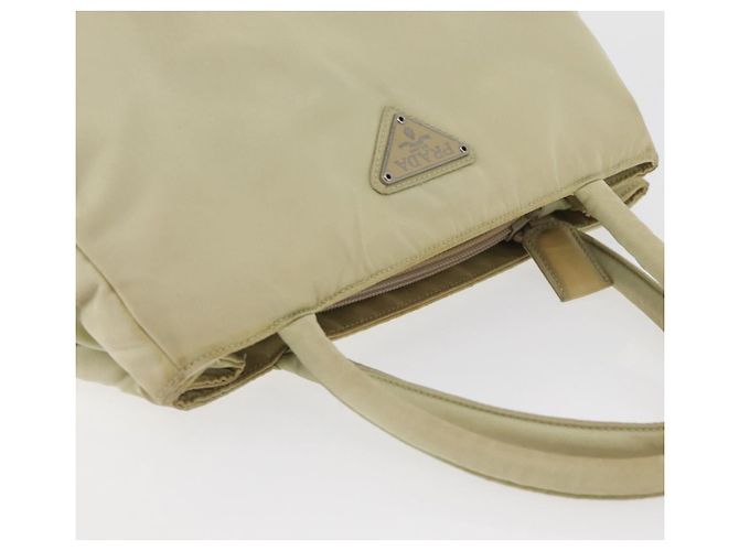 PRADA Handtasche Nylon Beige Silber Auth bs34795 - Ansicht 7