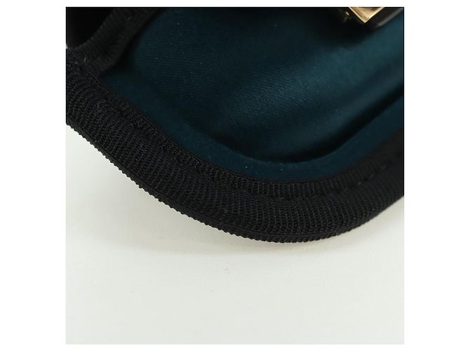 FENDI Picobucket Funda para AirPods Bolso de Cuello en Satén Negro Oro Auth 178091M Dorado - Ansicht 15