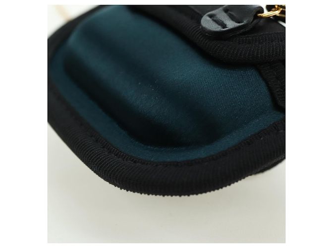 FENDI Picobucket Funda para AirPods Bolso de Cuello en Satén Negro Oro Auth 178091M Dorado - Ansicht 18
