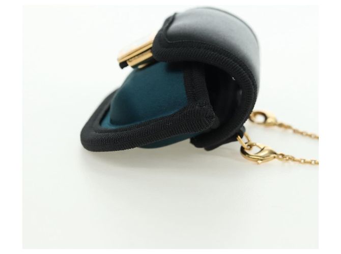 FENDI Picobucket Funda para AirPods Bolso de Cuello en Satén Negro Oro Auth 178091M Dorado - Ansicht 4