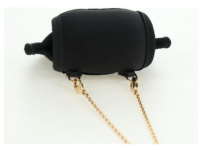 FENDI Picobucket Funda para AirPods Bolso de Cuello en Satén Negro Oro Auth 178091M Dorado - Ansicht 6