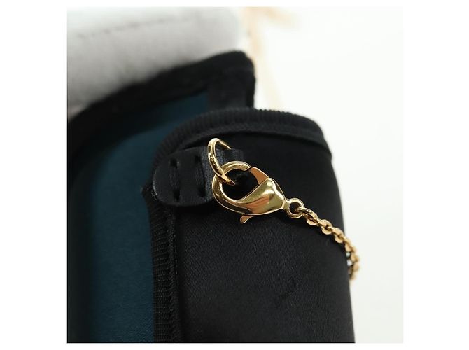 FENDI Picobucket Funda para AirPods Bolso de Cuello en Satén Negro Oro Auth 178091M Dorado - Ansicht 9