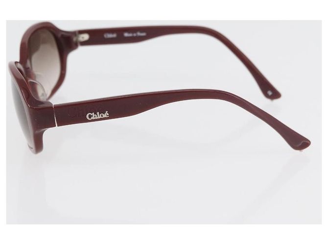 Chloé Gafas de sol Chloe de plástico 2 Set Brown Bordeaux Auth BA12498 Castaño Burdeos - vista 15