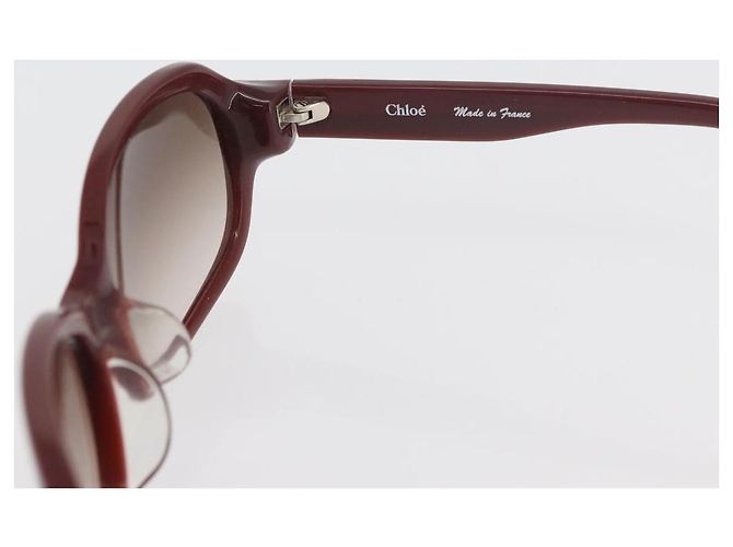 Chloé Gafas de sol Chloe de plástico 2 Set Brown Bordeaux Auth BA12498 Castaño Burdeos - vista 16