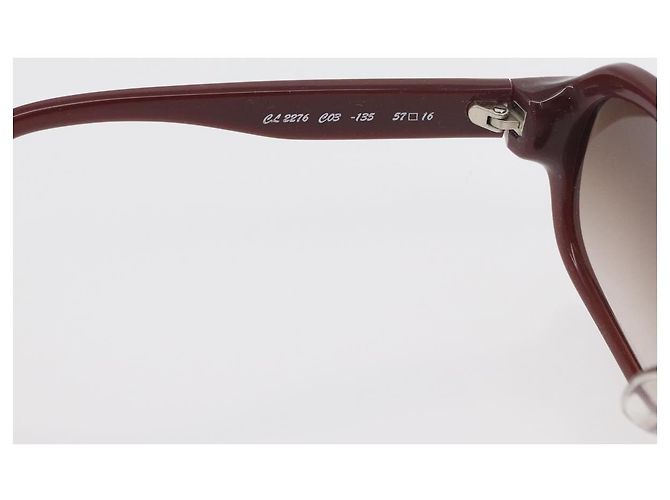 Chloé Gafas de sol Chloe de plástico 2 Set Brown Bordeaux Auth BA12498 Castaño Burdeos - vista 17