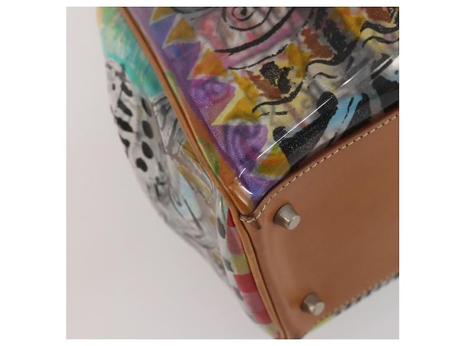 PRADA Handtasche aus Vinyl Multicolour Silber Auth YKZ1299A Mehrfarben - Ansicht 15