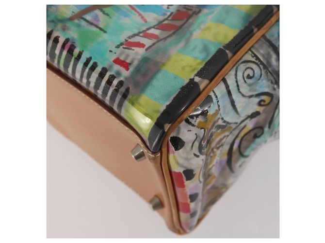 PRADA Handtasche aus Vinyl Multicolour Silber Auth YKZ1299A Mehrfarben - Ansicht 16