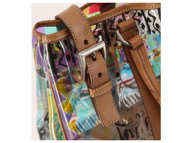 PRADA Handtasche aus Vinyl Multicolour Silber Auth YKZ1299A Mehrfarben - Ansicht 19
