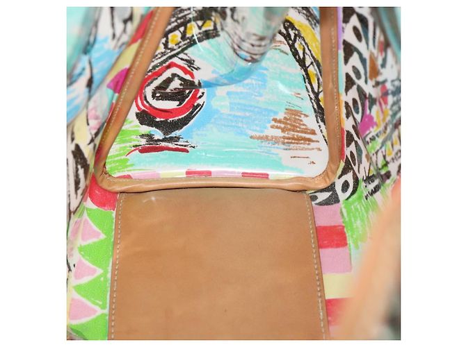 PRADA Handtasche aus Vinyl Multicolour Silber Auth YKZ1299A Mehrfarben - Ansicht 20