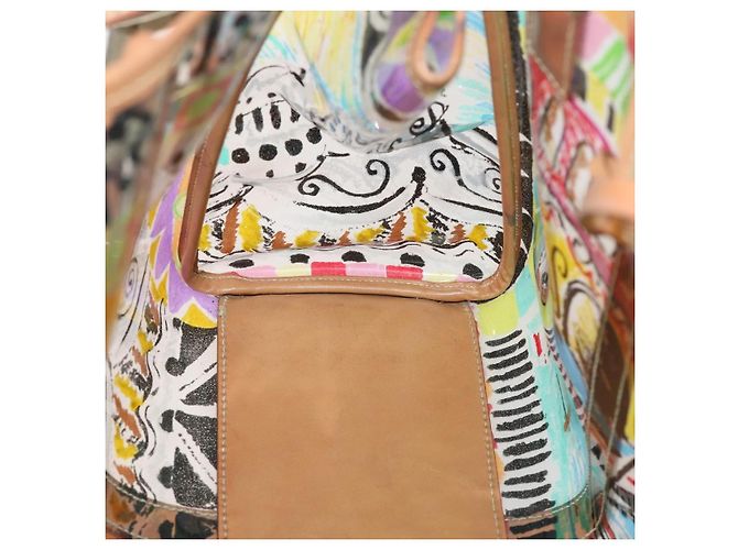 PRADA Handtasche aus Vinyl Multicolour Silber Auth YKZ1299A Mehrfarben - Ansicht 21