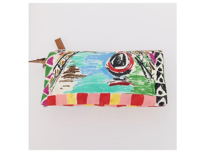PRADA Handtasche aus Vinyl Multicolour Silber Auth YKZ1299A Mehrfarben - Ansicht 22