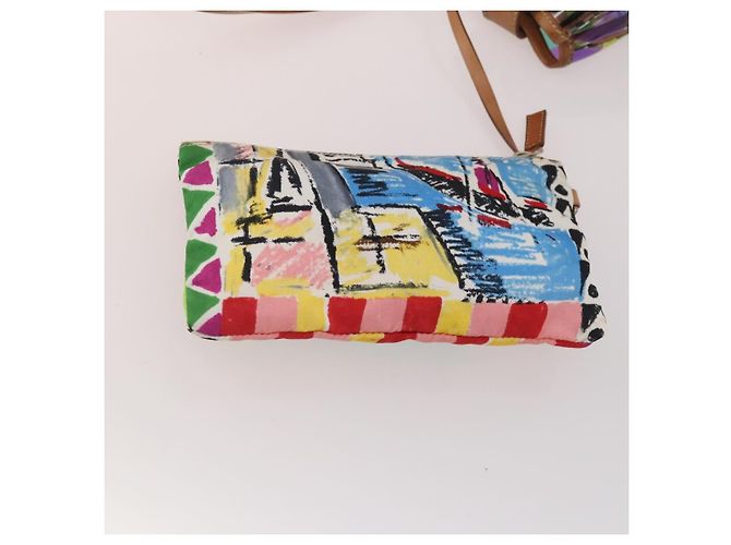 PRADA Handtasche aus Vinyl Multicolour Silber Auth YKZ1299A Mehrfarben - Ansicht 23