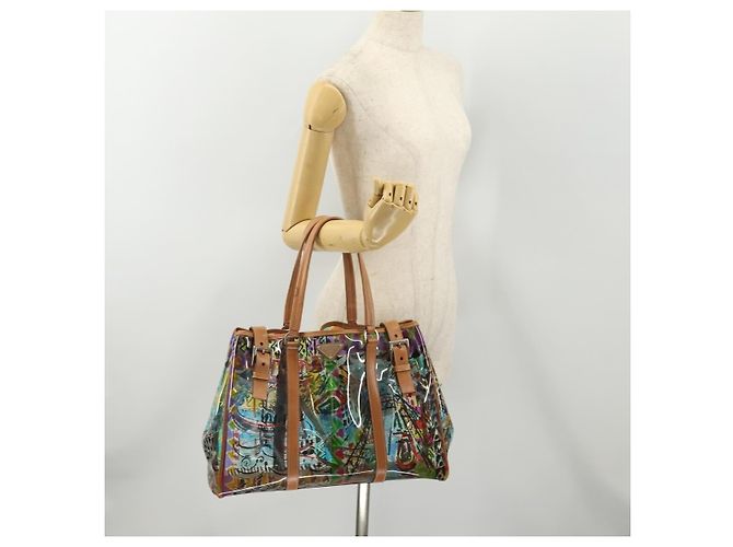 PRADA Handtasche aus Vinyl Multicolour Silber Auth YKZ1299A Mehrfarben - Ansicht 25