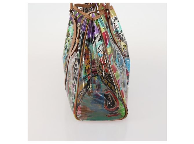 PRADA Handtasche aus Vinyl Multicolour Silber Auth YKZ1299A Mehrfarben - Ansicht 3