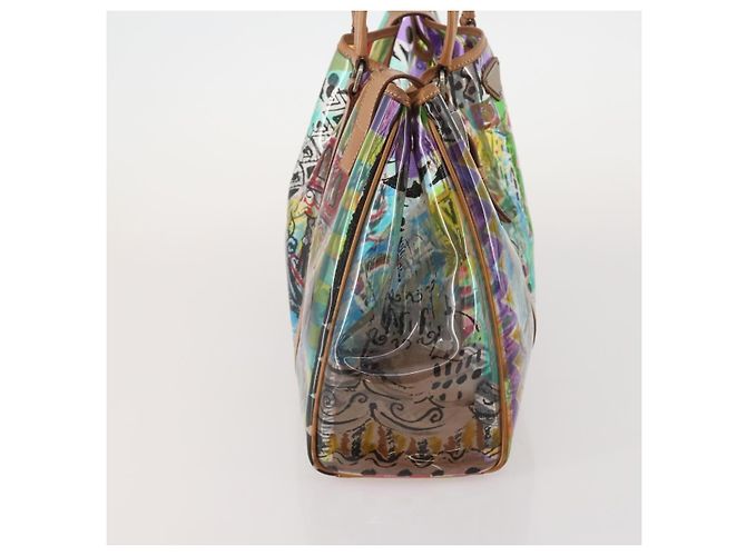 PRADA Handtasche aus Vinyl Multicolour Silber Auth YKZ1299A Mehrfarben - Ansicht 4