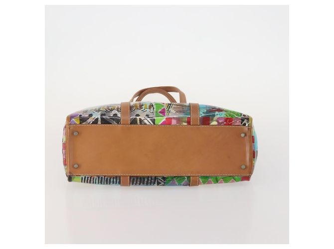 PRADA Handtasche aus Vinyl Multicolour Silber Auth YKZ1299A Mehrfarben - Ansicht 5