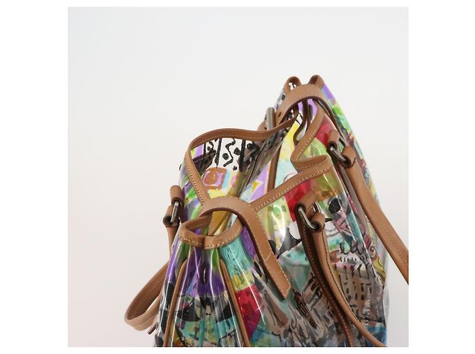 PRADA Handtasche aus Vinyl Multicolour Silber Auth YKZ1299A Mehrfarben - Ansicht 6