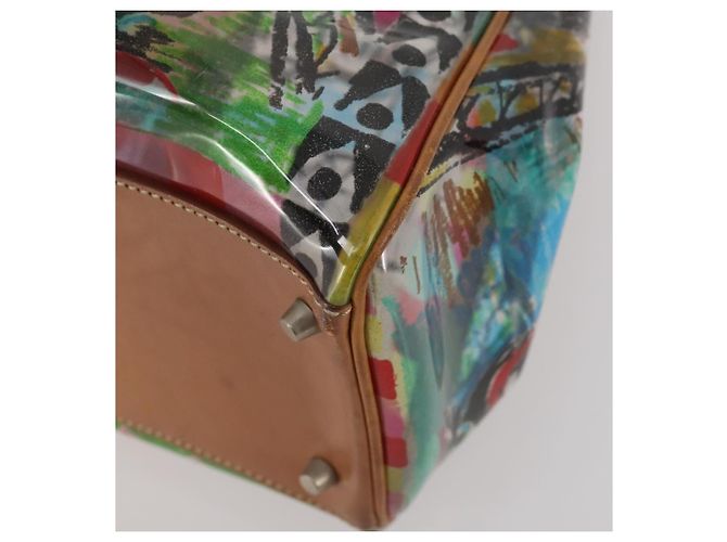 PRADA Handtasche aus Vinyl Multicolour Silber Auth YKZ1299A Mehrfarben - Ansicht 8