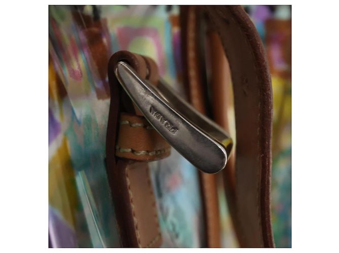 PRADA Handtasche aus Vinyl Multicolour Silber Auth YKZ1299A Mehrfarben - Ansicht 9