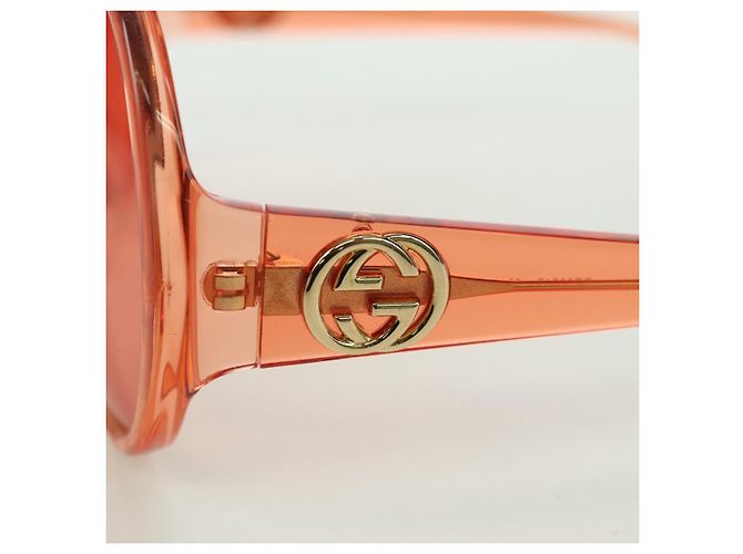 Gafas de sol GUCCI de plástico Naranja Auth 177351M - vista 13