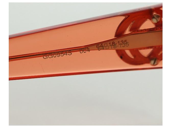 Gafas de sol GUCCI de plástico Naranja Auth 177351M - vista 23