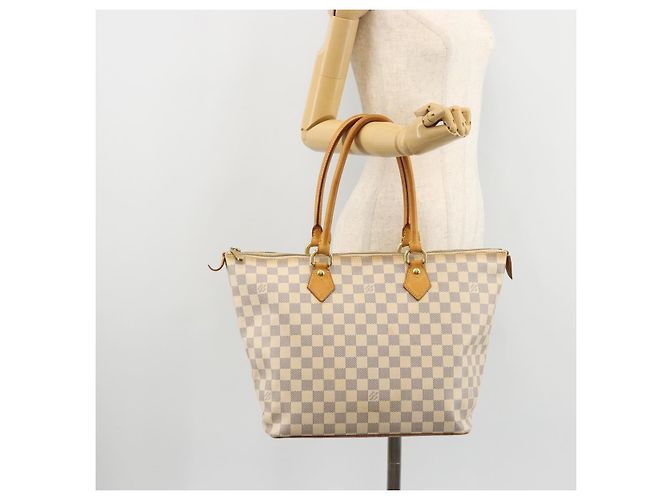 LOUIS VUITTON Borsa Tote Damier Azur Saleya MM N51185 LV Auth 177559 - vista 21