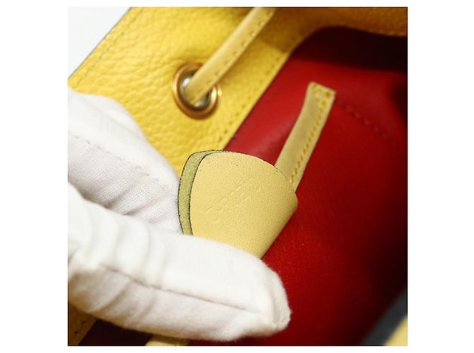 Céline CELINE Rucksack Leder Gelbgold Authentisch 177264 Golden - Ansicht 12